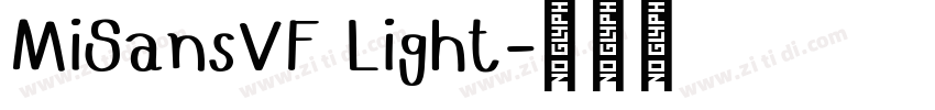 MiSansVF Light字体转换